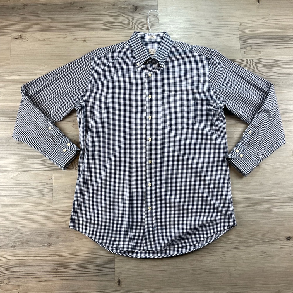 Peter Millar Men’s Designer Long Sleeve Plaid Button Down Shirt RN100308 Size L